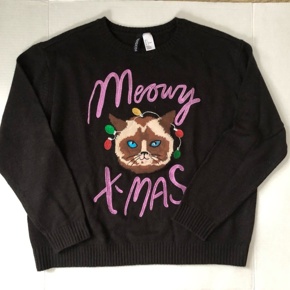 Meowy Christmas Sweater - Picture 1 of 10